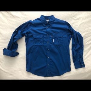 Cabela’s Fishing Button-down Shirt with Vents - Men’s Medium Blue